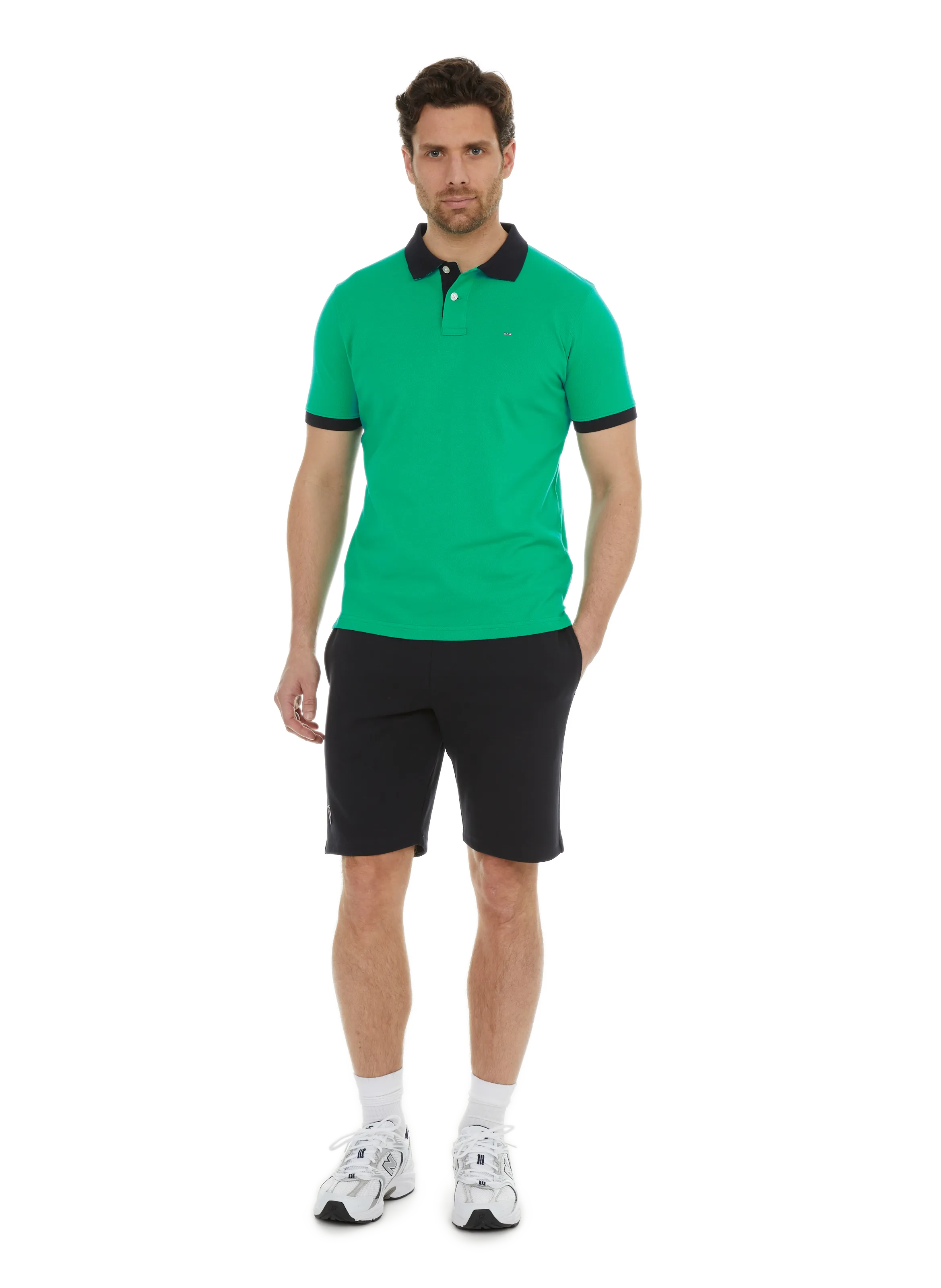 EDEN PARK  Polo uni - Vert