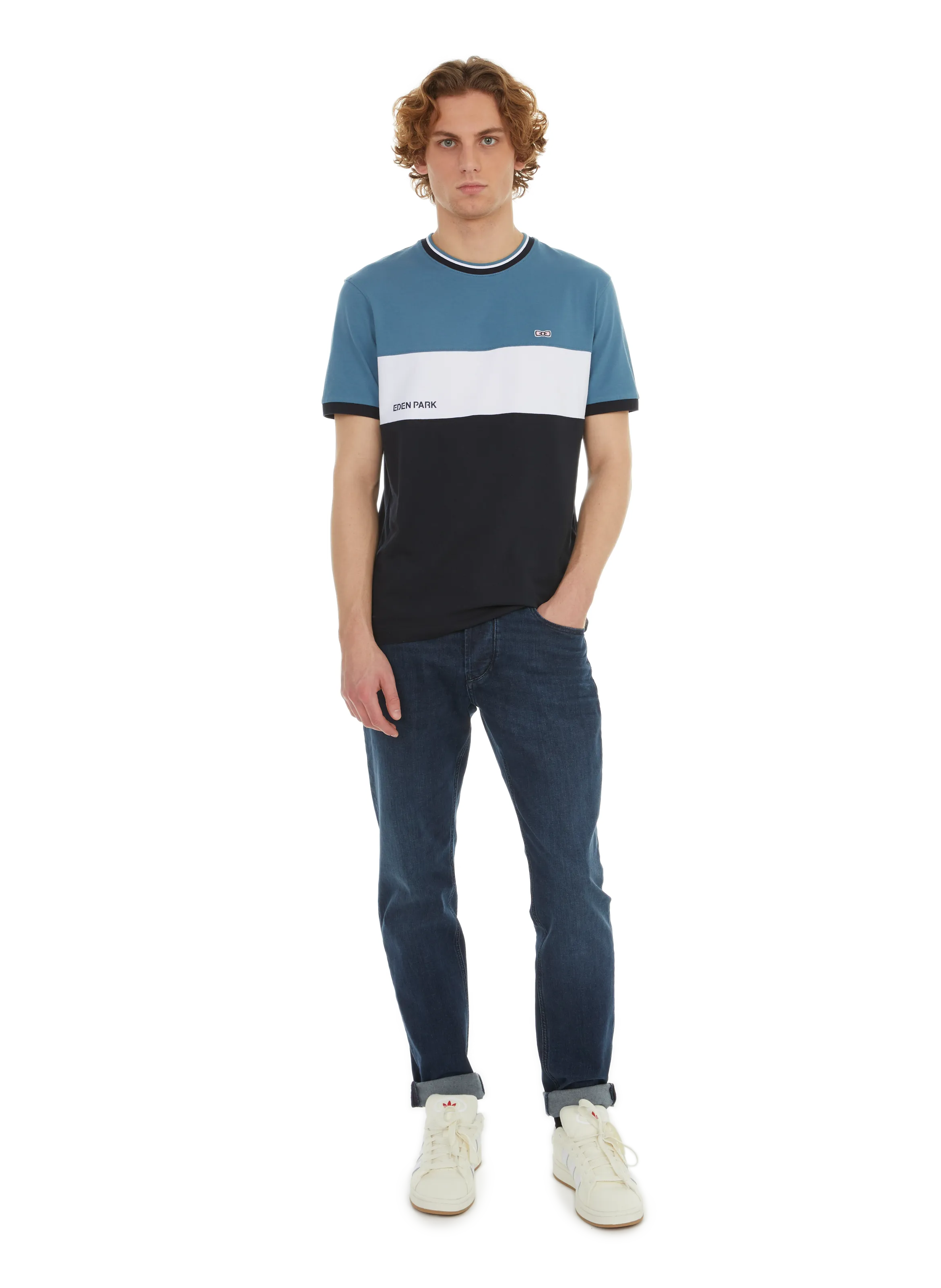 EDEN PARK  T-shirt en coton - Bleu