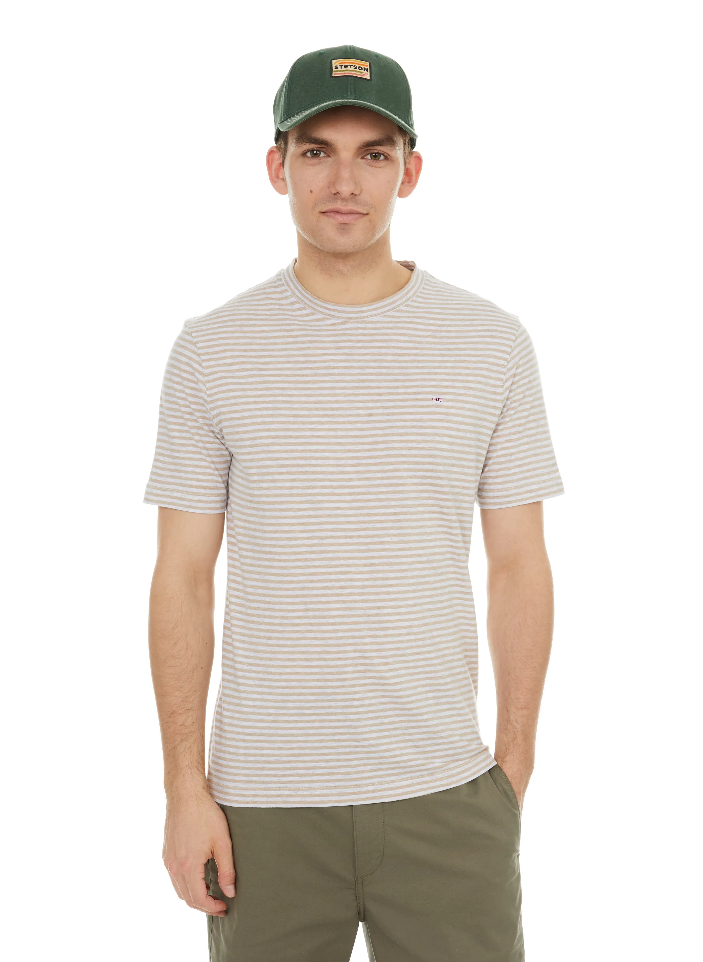 EDEN PARK  T-shirt à rayures en coton - Beige