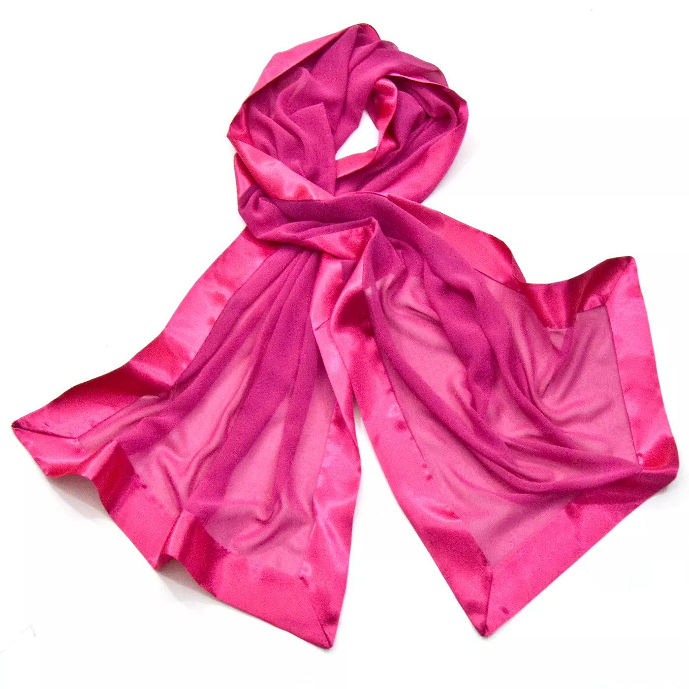 Etole rose magneta et fushia soie satin