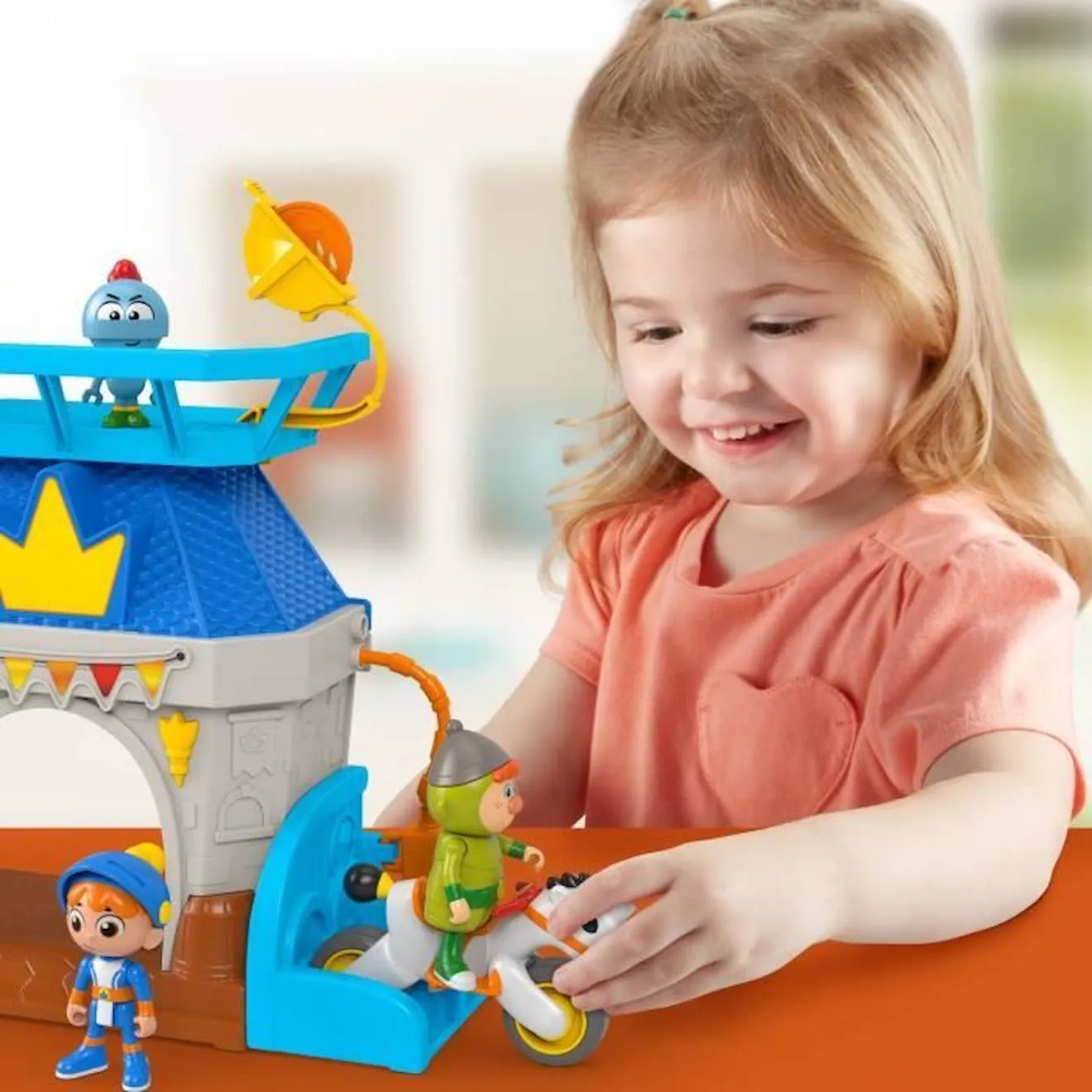 Fisher-Price-Gus le Chevalier Minus-Coffret Château Fort HGK33 bleu - Fisher Price