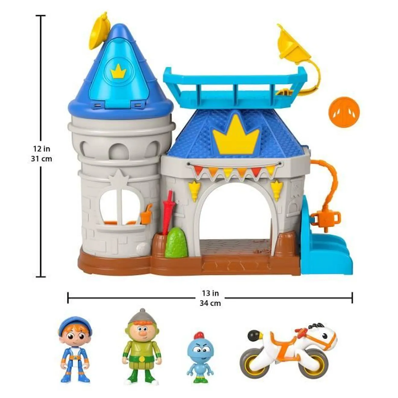 Fisher-Price-Gus le Chevalier Minus-Coffret Château Fort HGK33 bleu - Fisher Price