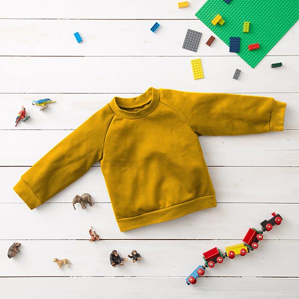 GOTS French Terry Sweat d’été | Tula – jaune curry