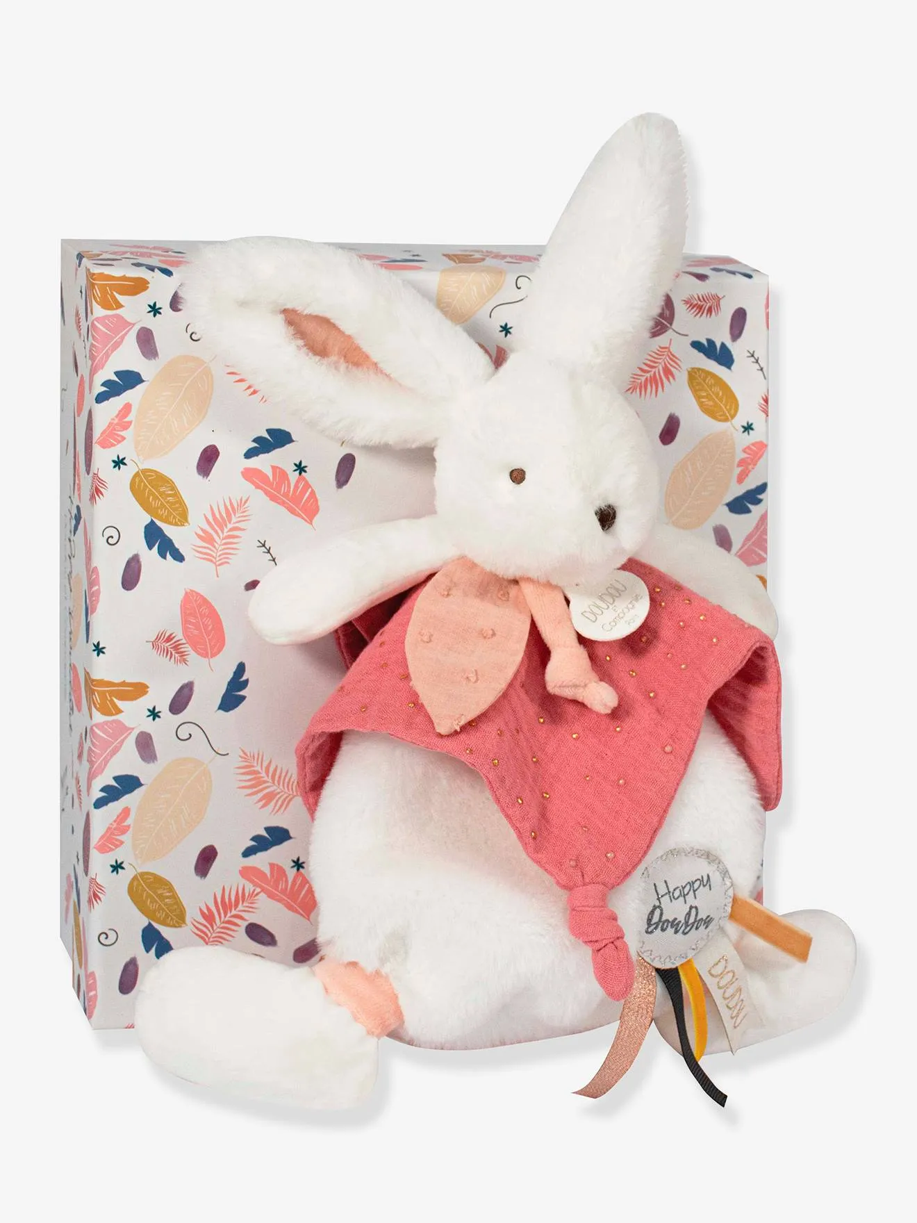 Happy doudou 25cm - DOUDOU ET COMPAGNIE boho rose - Doudou et Compagnie