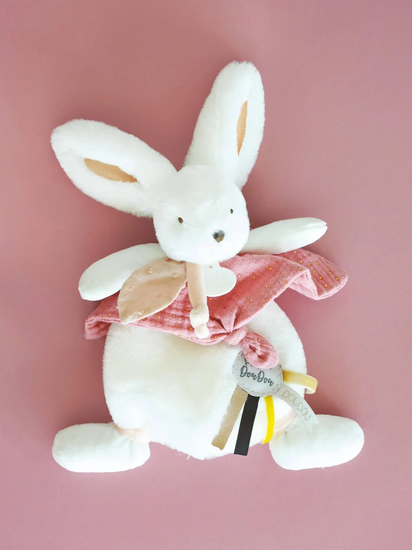 Happy doudou 25cm - DOUDOU ET COMPAGNIE boho rose - Doudou et Compagnie