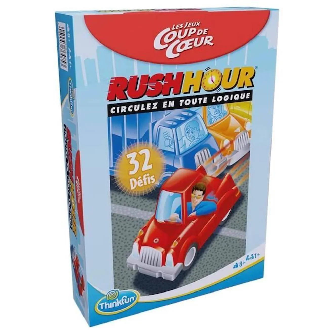 Jeu de logique - RAVENSBURGER - Rush Hour - Version compacte - 1 joueur ou plus - 30 min bleu - Ravensburger