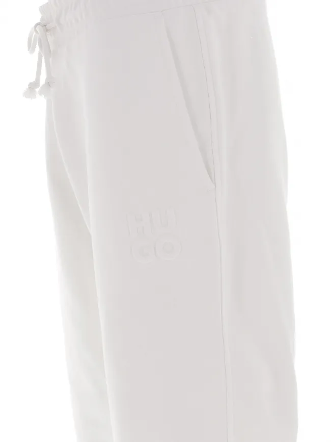 Jogging dchard logo embossé blanc homme - Hugo | wimod