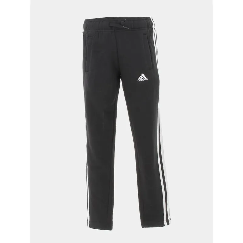 Jogging de sport coton 3 bandes gris /rose fille - Adidas | wimod