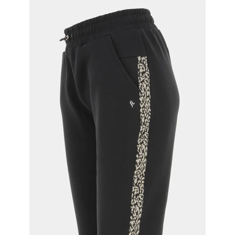 Jogging droit dreen imprimé noir femme - Sun Valley | wimod