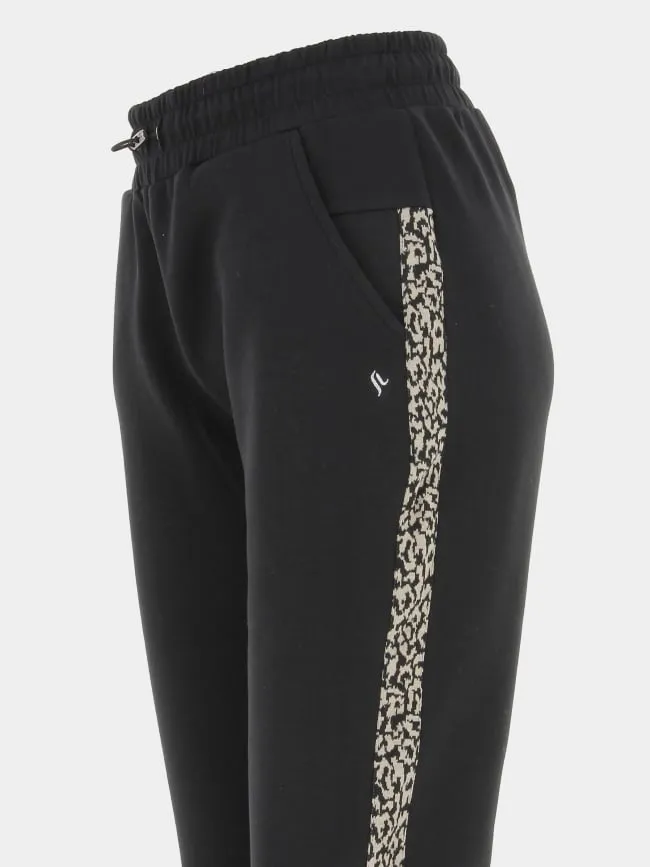 Jogging droit dreen imprimé noir femme - Sun Valley | wimod