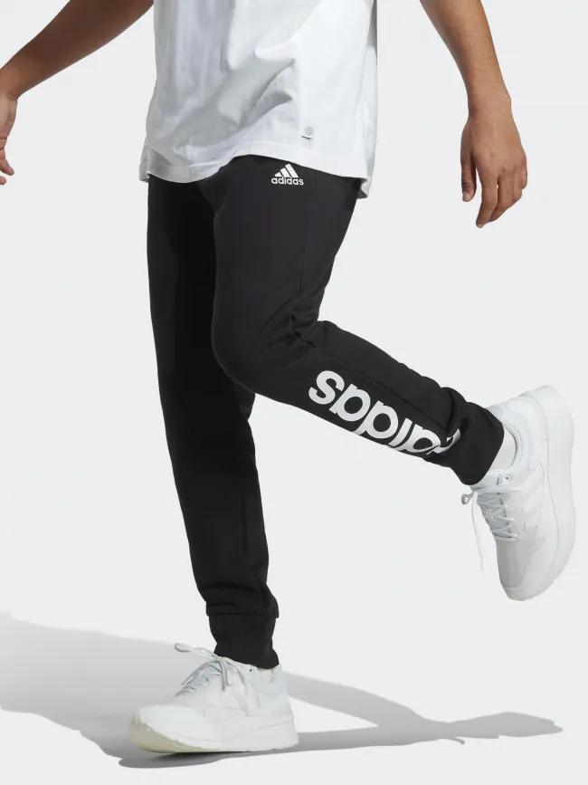 Jogging linear logo blanc noir homme - Adidas | wimod