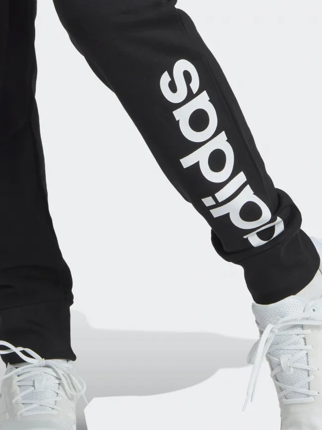 Jogging linear logo blanc noir homme - Adidas | wimod