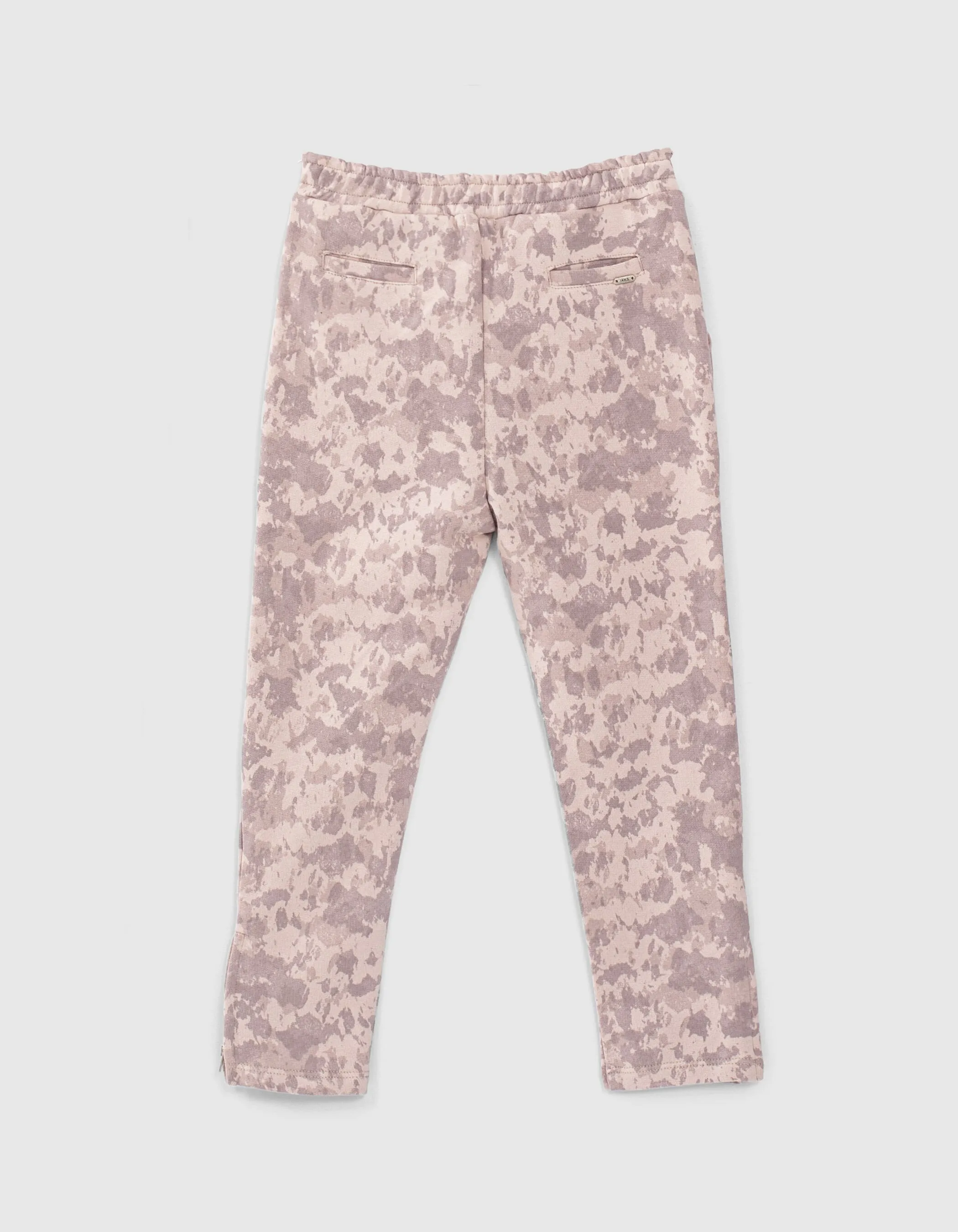 Jogging parme bio imprimé tie and dye fille