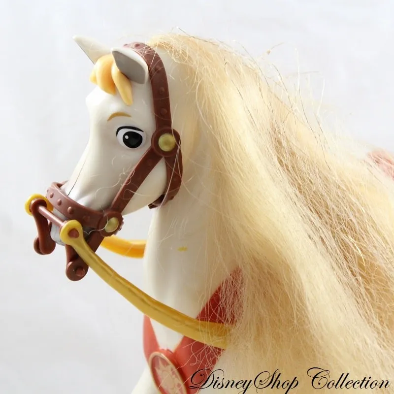 Jouet cheval à poupée Maximus DISNEY Raiponce blanc doré figurine p...