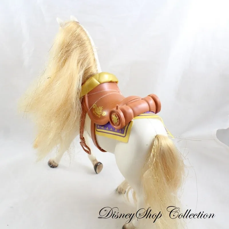 Jouet cheval à poupée Maximus DISNEY Raiponce blanc doré figurine p...