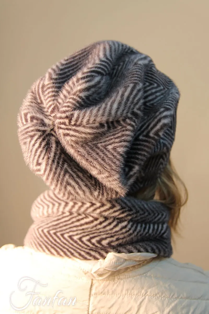 Kontessa Bonnet chevrons gris Lolita 372