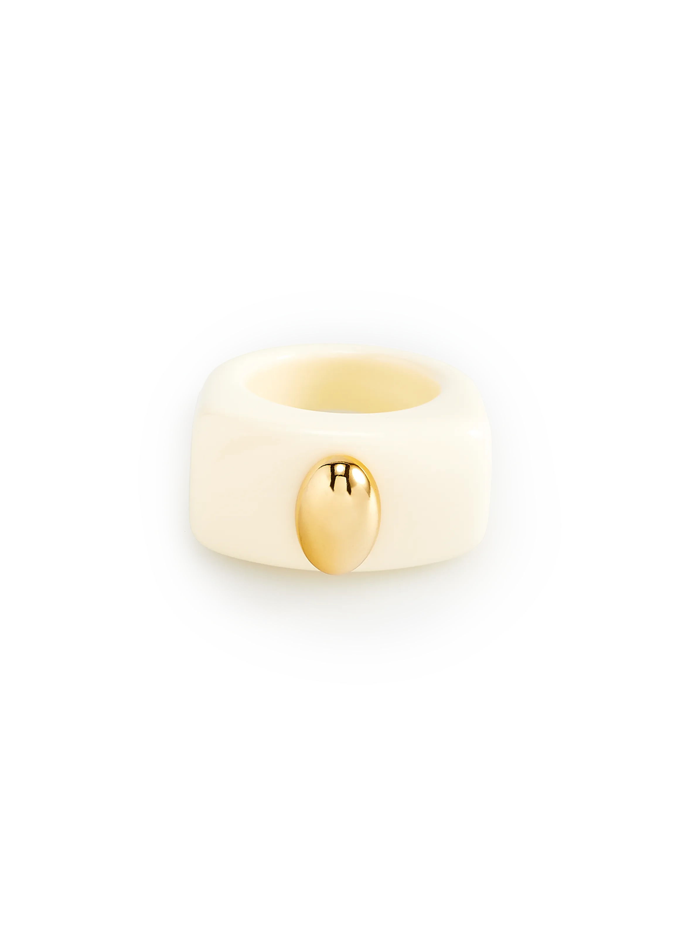 LA MANSO  Bague Ivory Poacher - Blanc