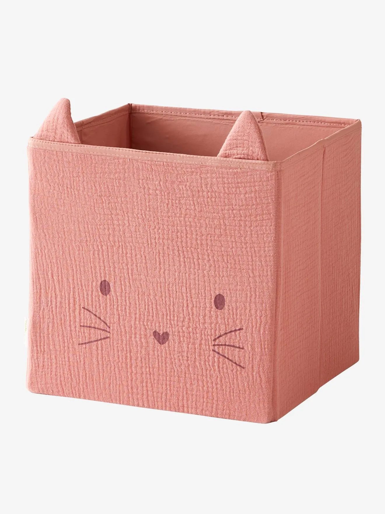 Lot de 2 bacs animaux en gaze de coton lot rose - Vertbaudet