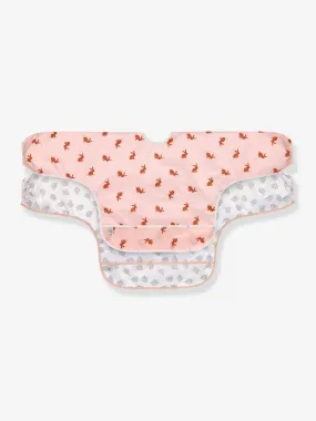 Lot de 2 bavoirs manches longues LÄSSIG little forest lapin - rose + b - Lassig