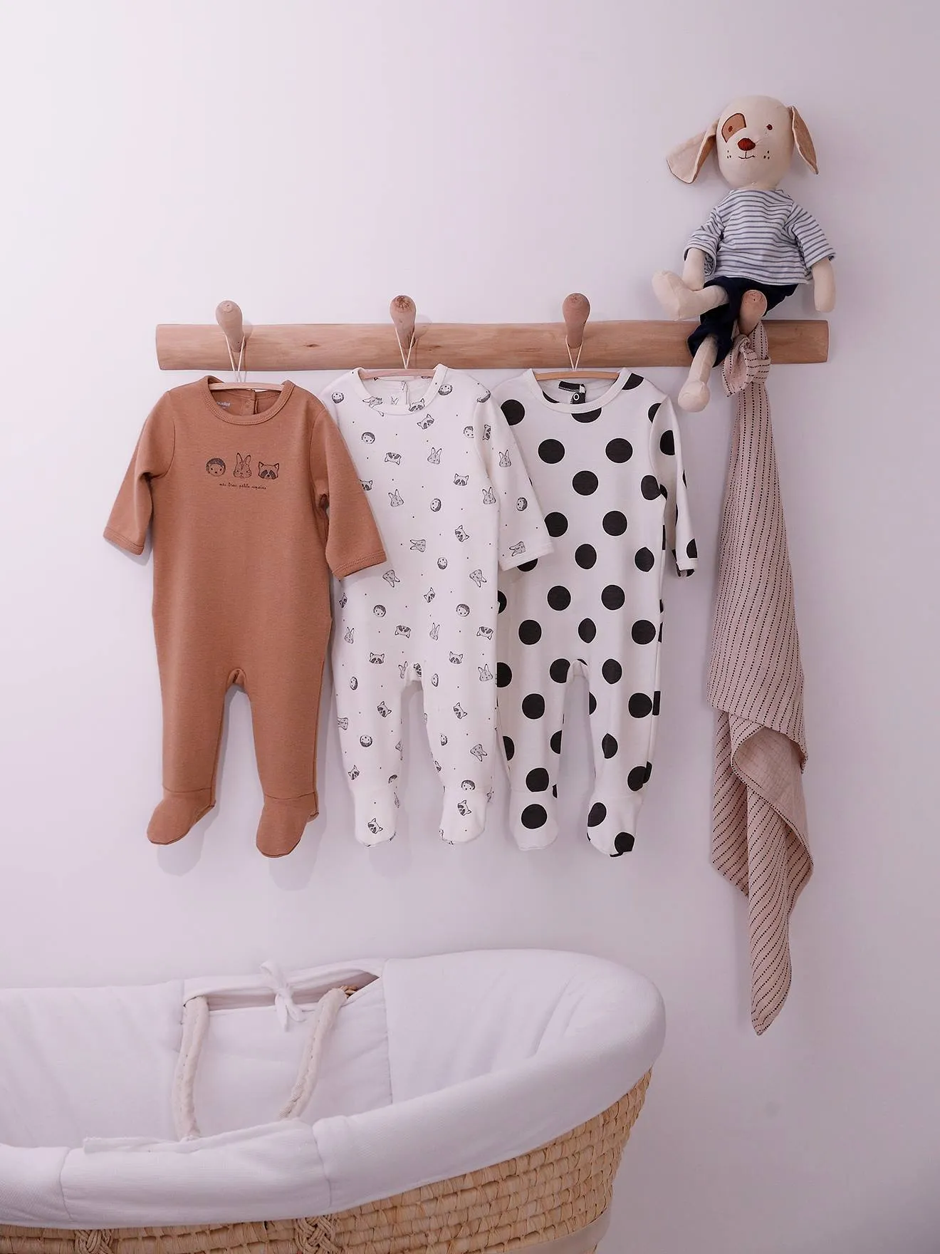 Lot de 3 dors-bien bébé en interlock BASICS rose - Vertbaudet