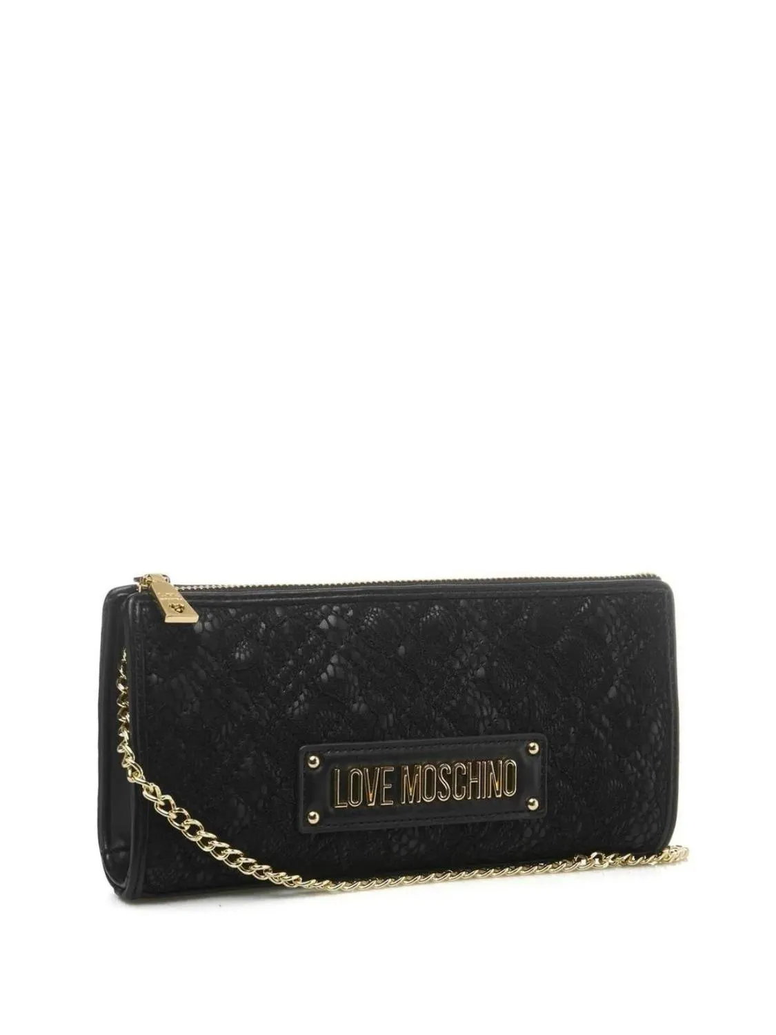 Love Moschino Quilted Lace Sac D'épaule Noir - Achetez À Prix Outlet!