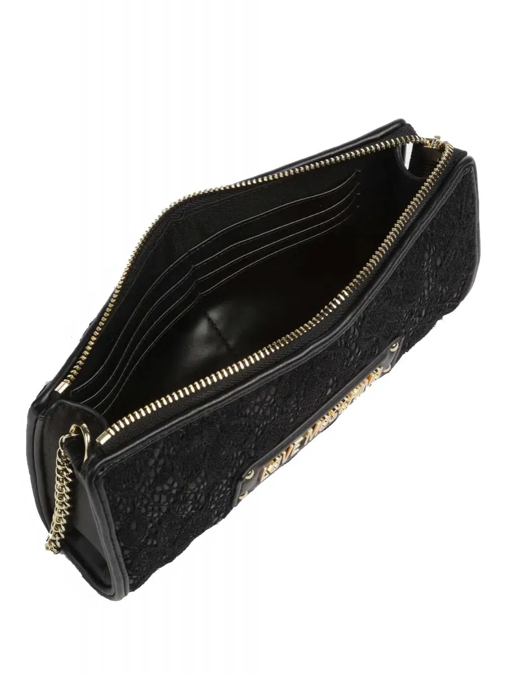 Love Moschino Quilted Lace Sac D'épaule Noir - Achetez À Prix Outlet!