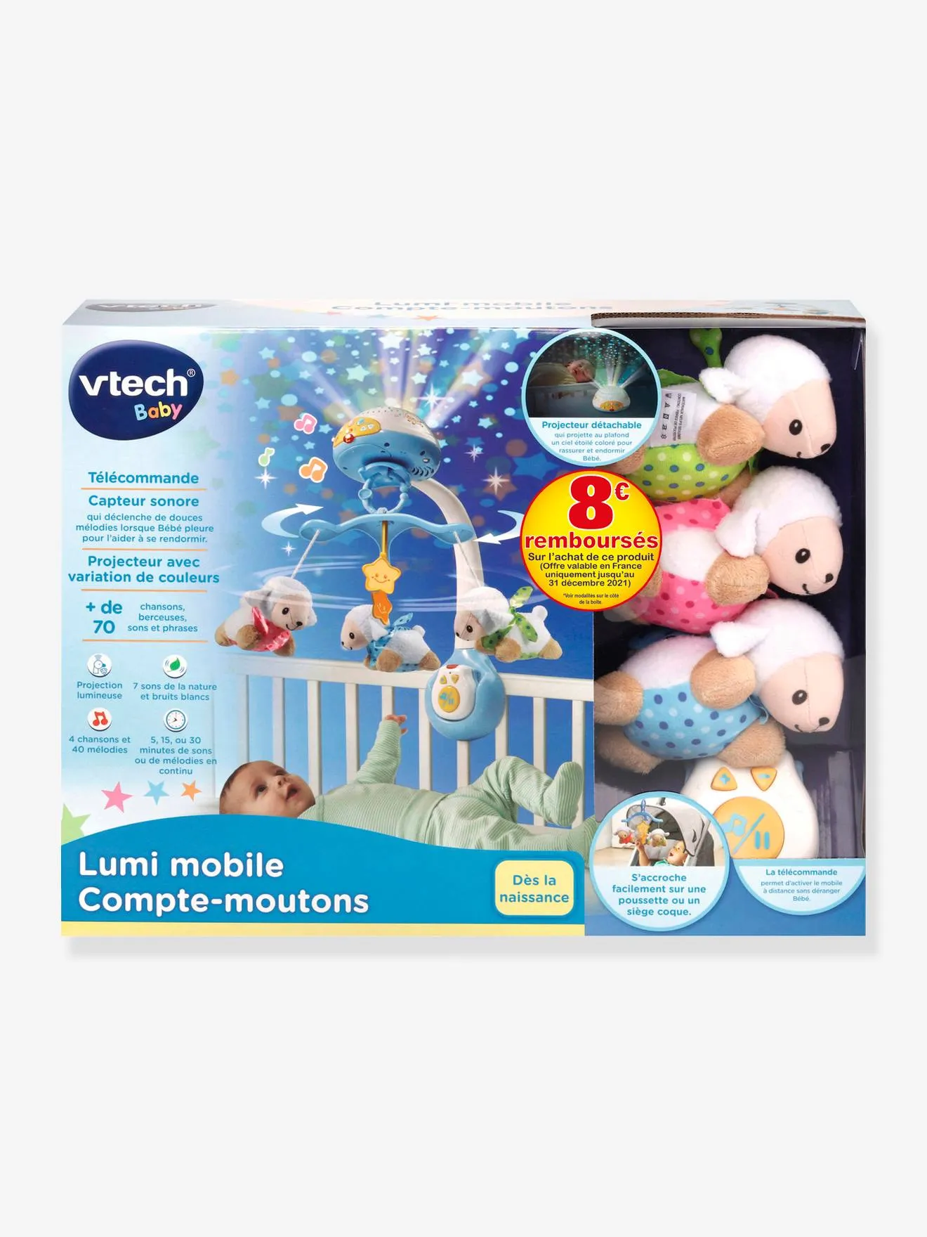 Lumi mobile compte mouton VTECH rose - Vtech