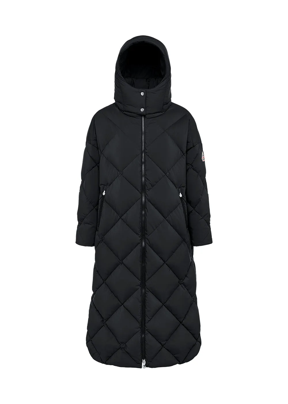 Manteau long pour femme en duvet naturel Pyrenex Adele Coat noir