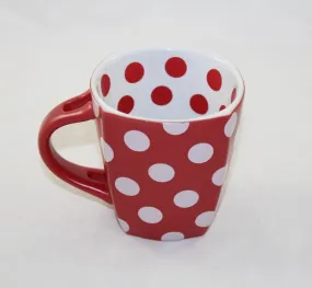 Mug Minnie DISNEYPARKS polka pois rouge blanc Disney 10 cm