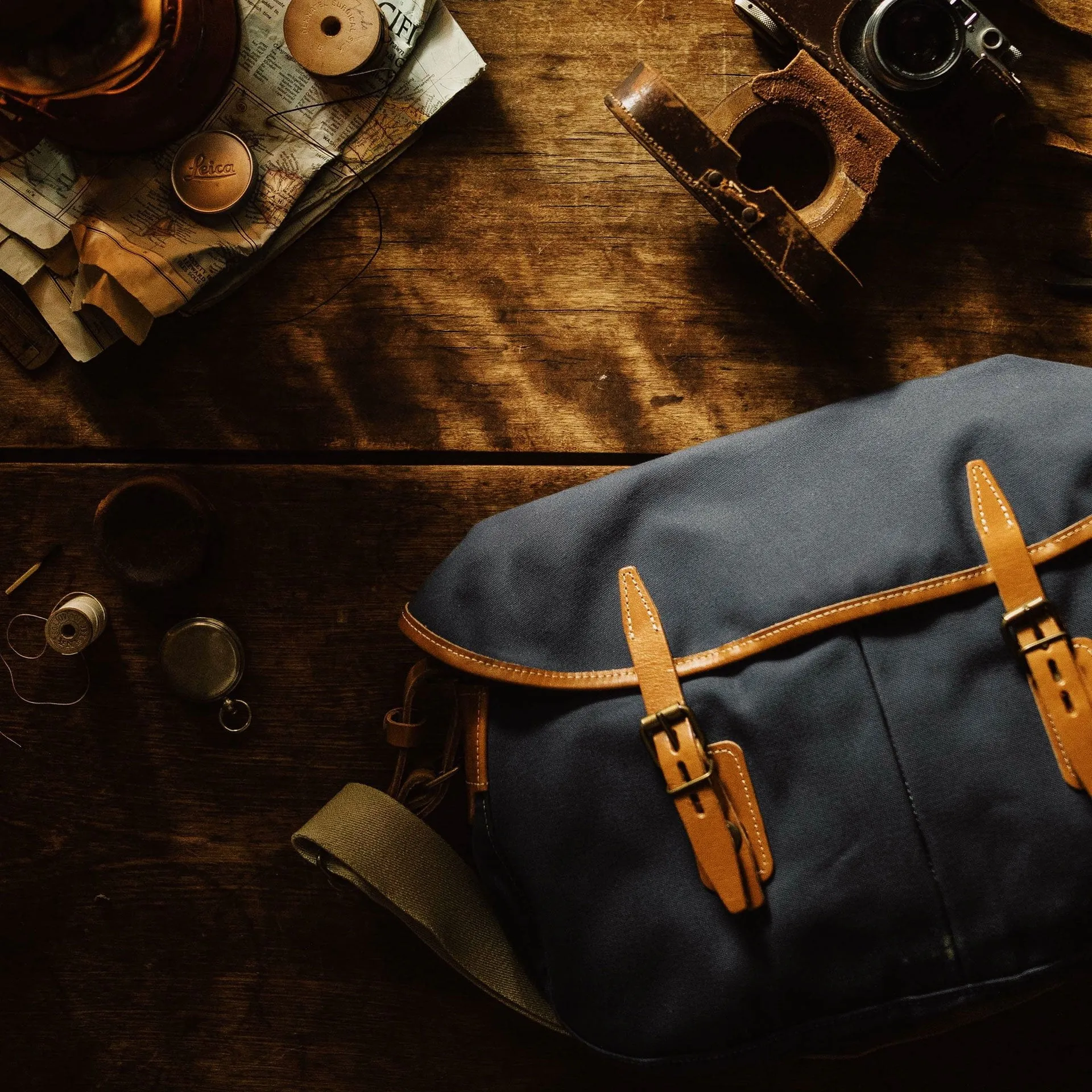 Musette du Pêcheur M - Bleu Nuit - Bleu de Chauffe - Marques de France