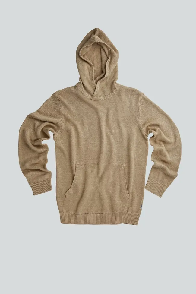 NN07- Mark Regular Linen Hoodie Sweatshirt - Sweat à Capuche en Lin - Col 145 Khaki