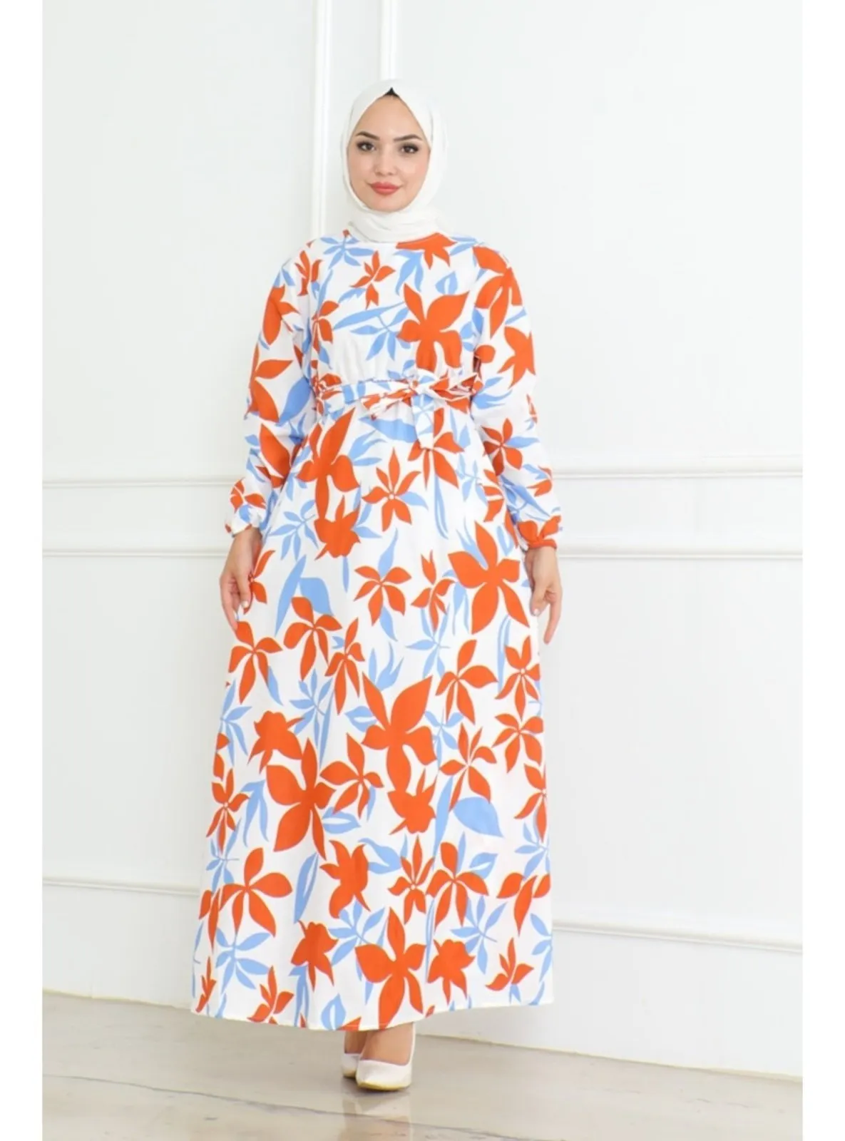 Orange - Modest Dress