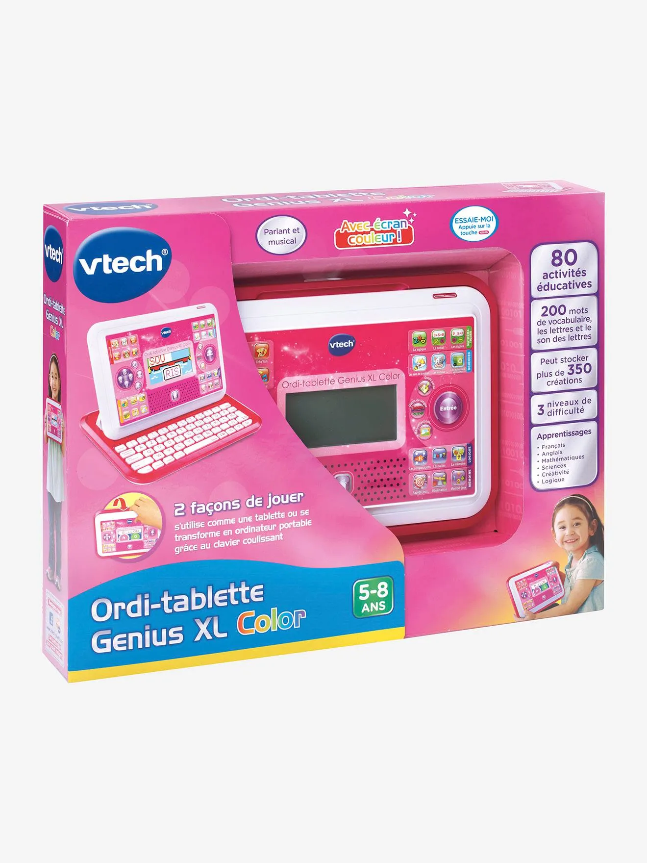 Ordi-tablette Genius XL Color VTECH rose - Vtech