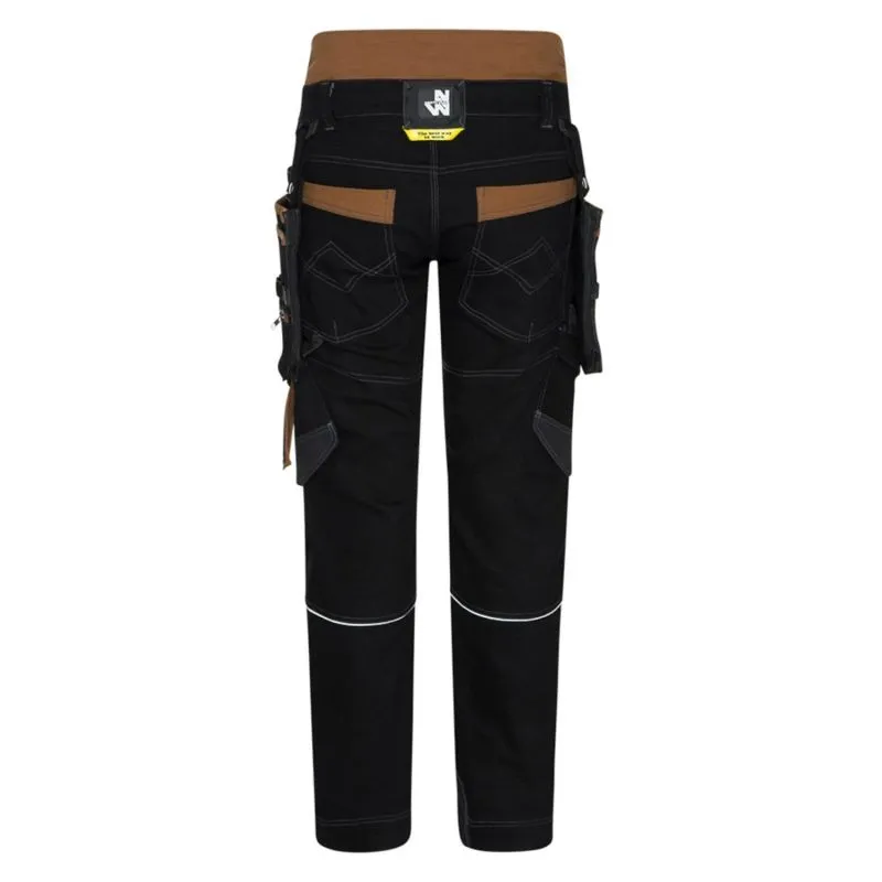 Pantalon de travail Vicente noir/camel - Nine Worths by North Ways