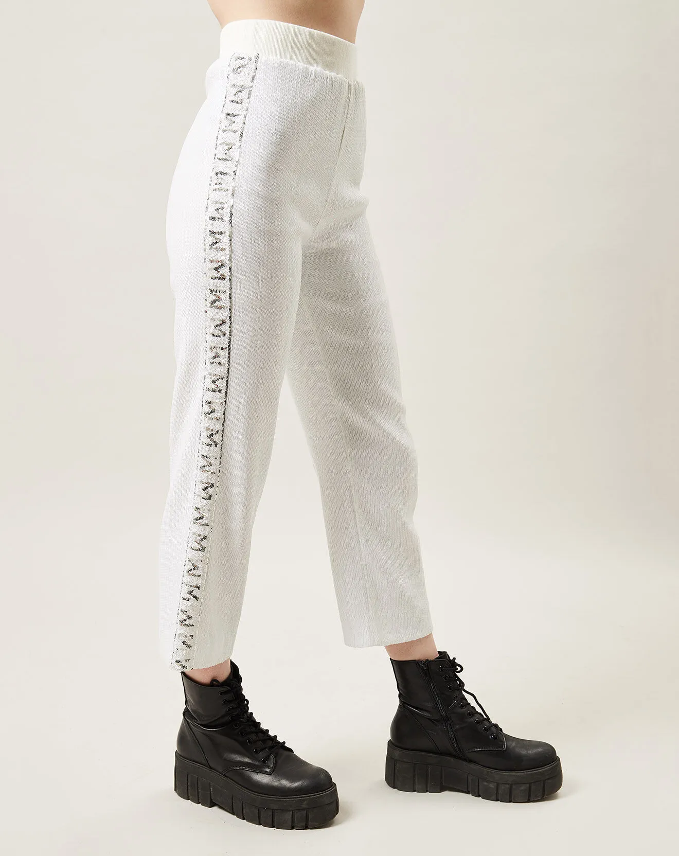 Pantalon Shiny Run blanc