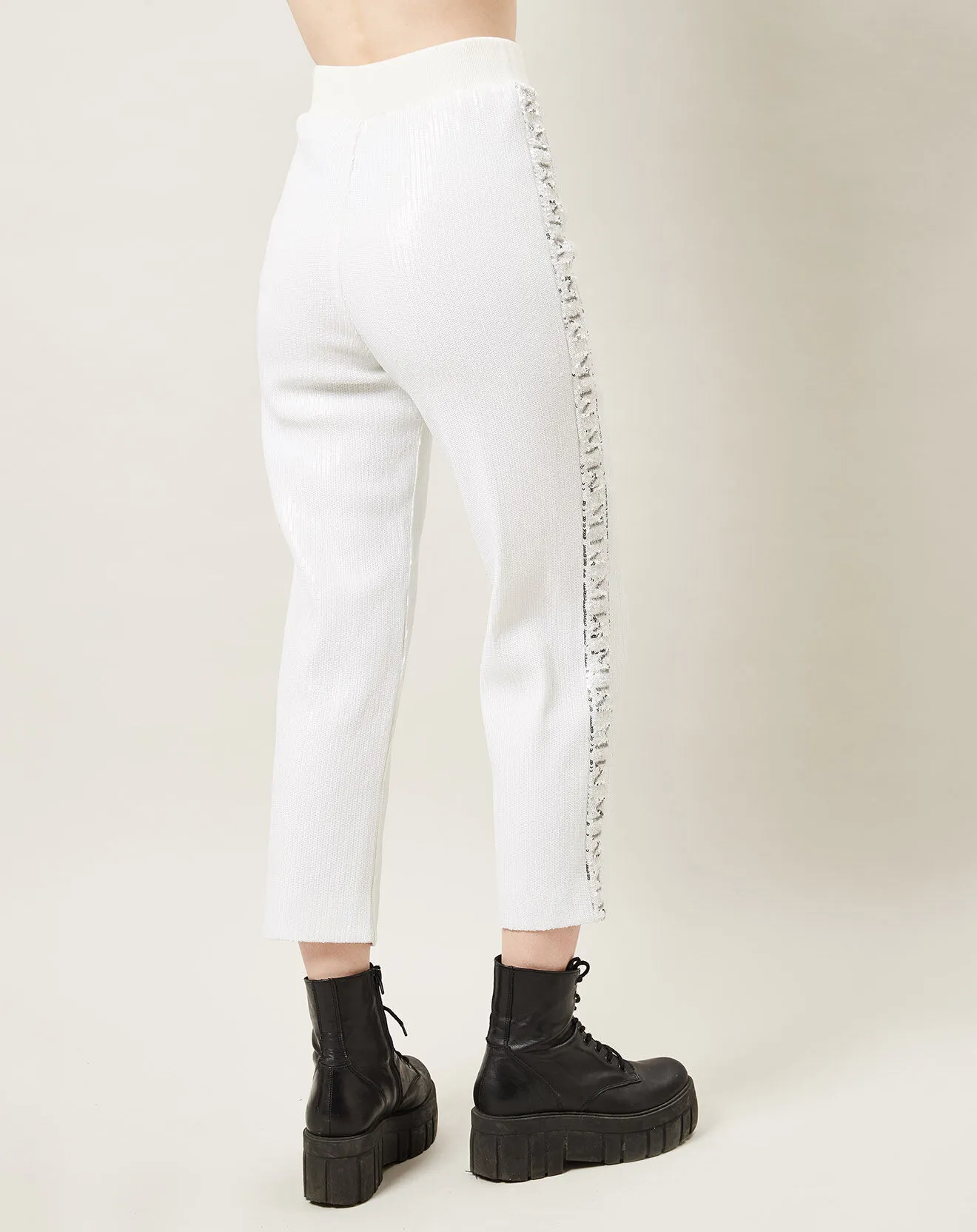 Pantalon Shiny Run blanc