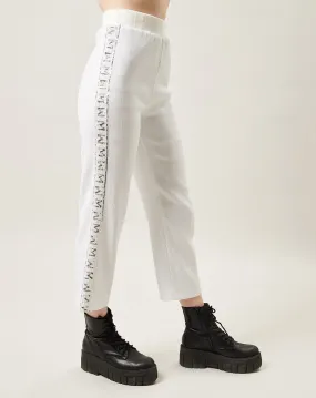 Pantalon Shiny Run blanc