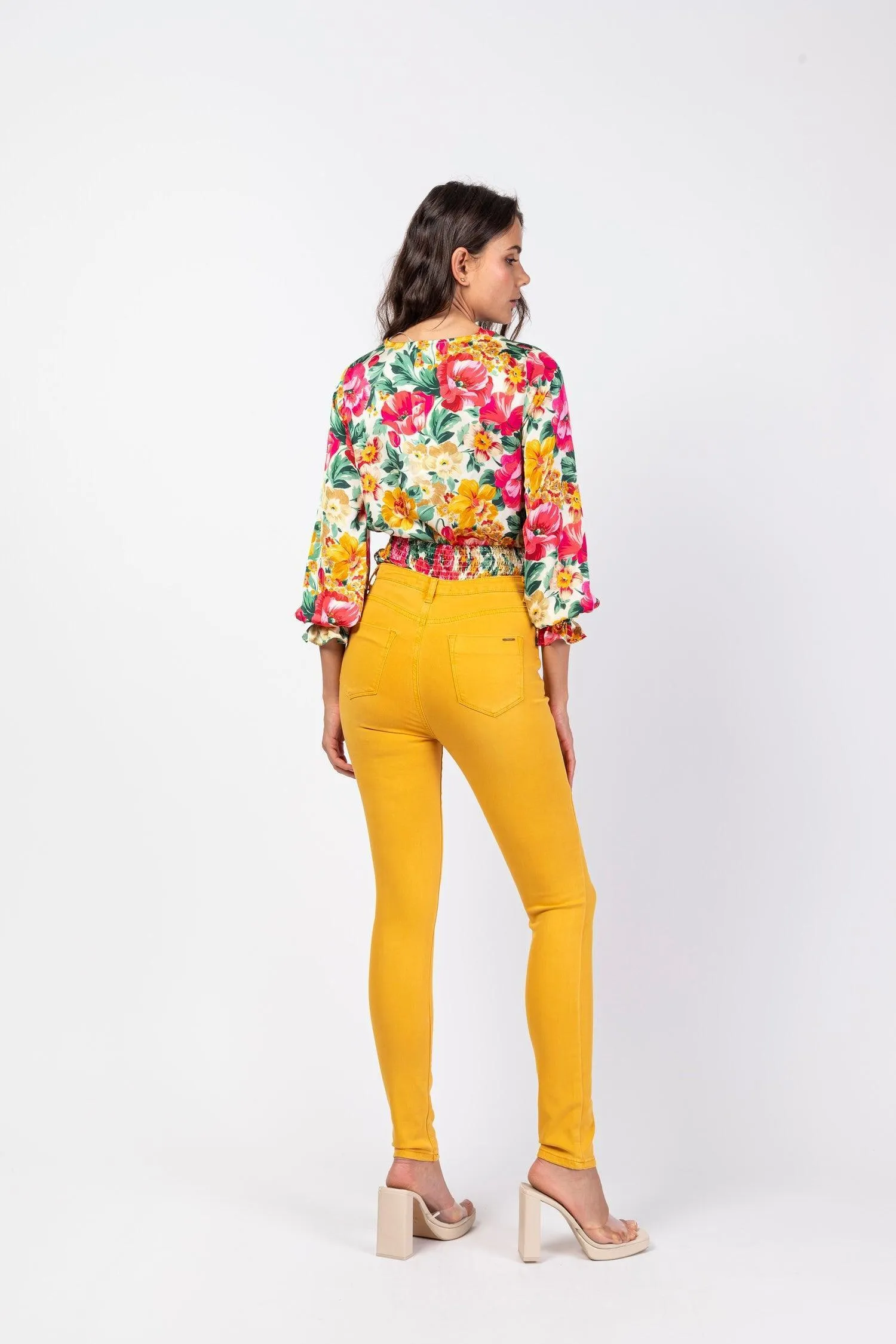 Pantalon taille haute - Solaria sky