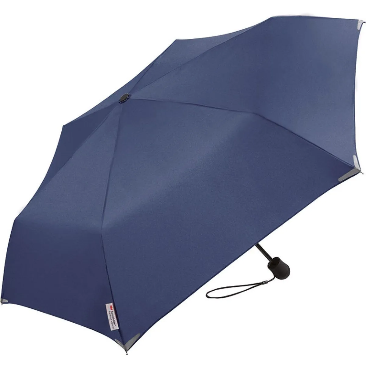 Parapluie pliant de poche avec lampe à LED - FP5171 - bleu 