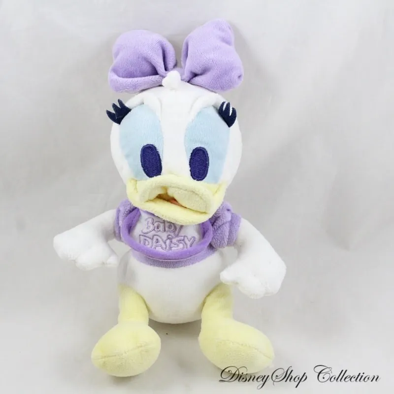 Peluche bébé Daisy DISNEY Nicotoy baby Daisy violet blanc 18 cm