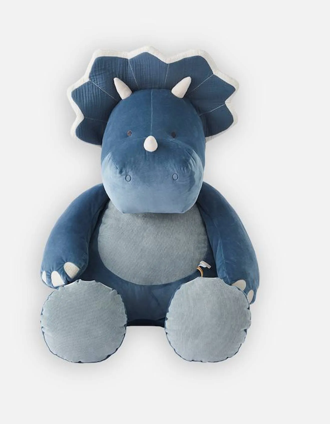 Peluche en Veloudoux® Tiga, Stegi & Ops - NOUKIE'S - Ops - Bébé - 1 mois - Bleu - Mixte bleu - Noukies