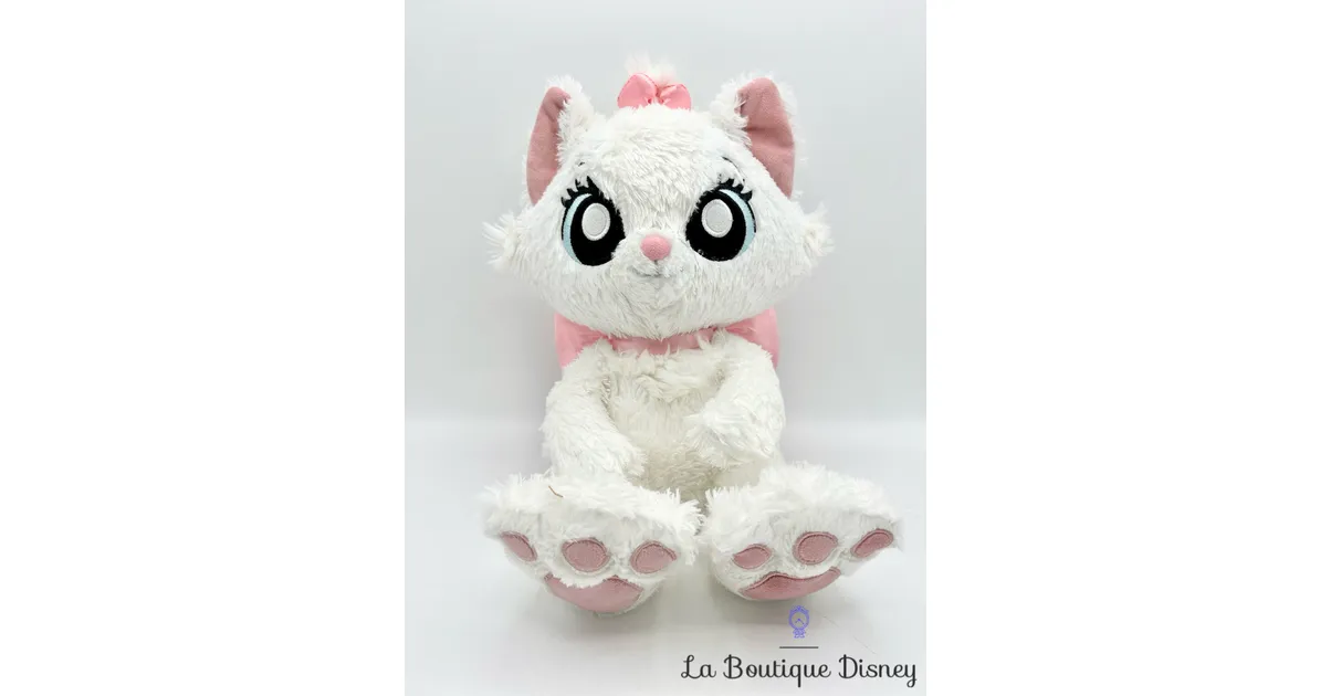 Peluche Marie Big Feet Disney Parks Disneyland Les Aristochats chat blanc 29 cm