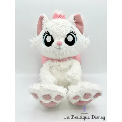 Peluche Marie Big Feet Disney Parks Disneyland Les Aristochats chat blanc 29 cm