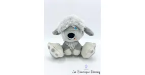 Peluche Max Tiny Big Feet Disney Store La petite sirène chien gris blanc 10 cm