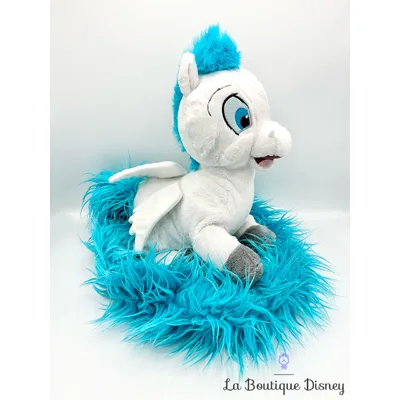 Peluche Pegase Long Tail Hercule Disney Parks 2018 Disneyland cheval blanc bleu longue queue