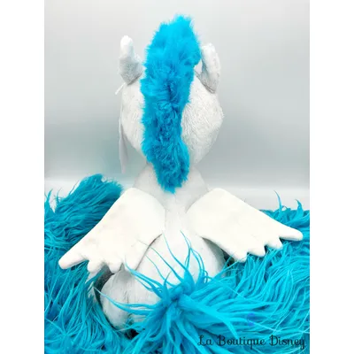 Peluche Pegase Long Tail Hercule Disney Parks 2018 Disneyland cheval blanc bleu longue queue