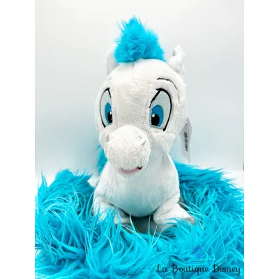 Peluche Pegase Long Tail Hercule Disney Parks 2018 Disneyland cheval blanc bleu longue queue