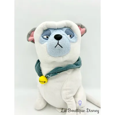 Peluche Percy chien Pocahontas Disneyland Paris Disney blanc 25 cm