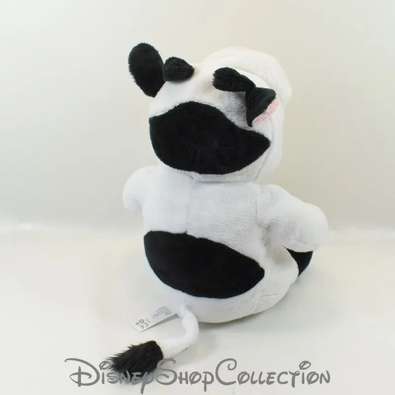 Peluche Winnie l\\\'ourson DISNEY PTS SRL déguisé en vache noir blanc...