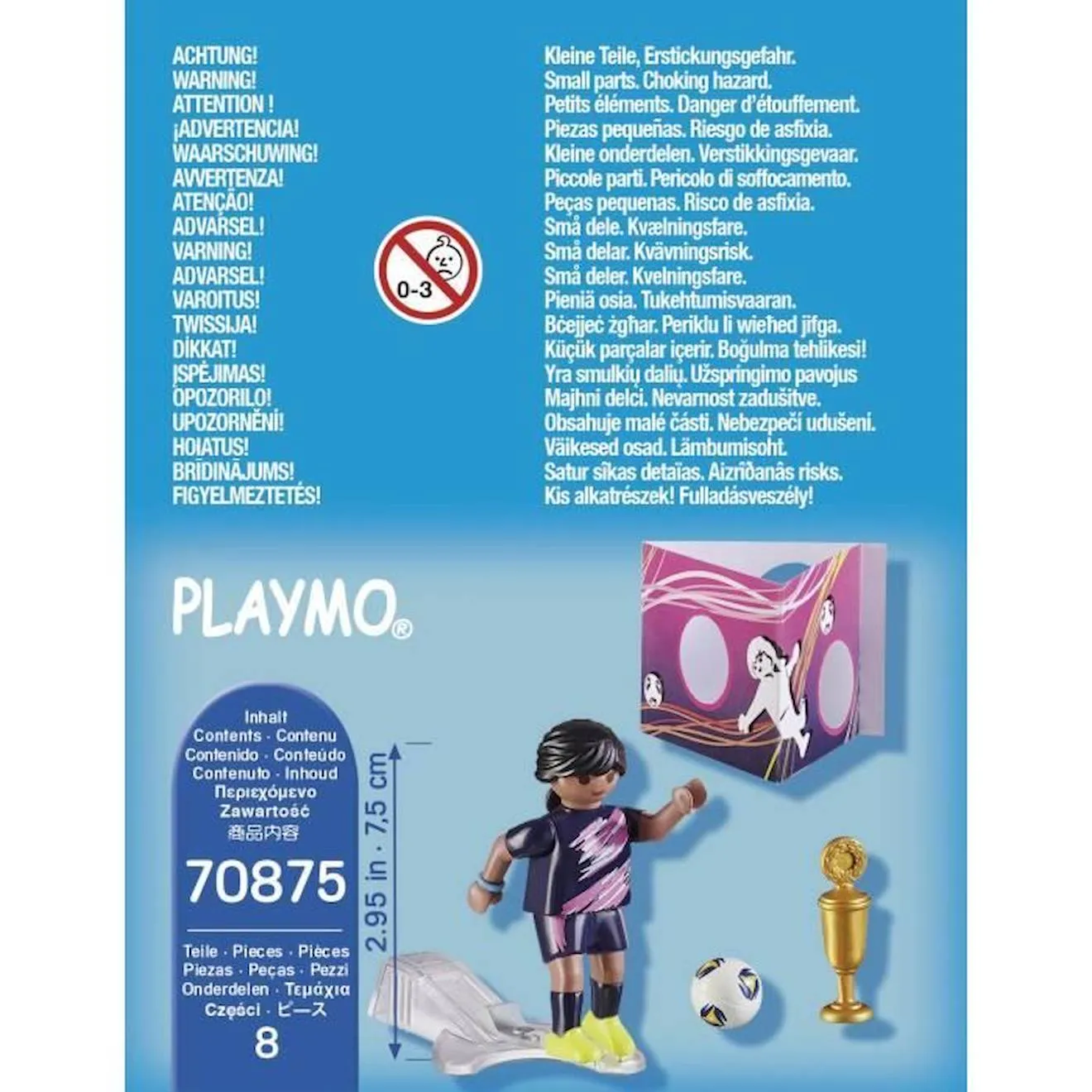 PLAYMOBIL - 70875 - Joueuse de football - Personnage Special Plus avec accessoires bleu - Playmobil